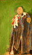 Portrait of Sir Winston Churchill in Garter Robes by Graham Vivian Sutherland at Beaverbrook Art Gallery. Fredericton, NB.