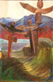 Totems painting by Emily Carr at National Gallery of Canada. Ottawa, ON.