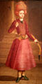 Portrait of a Master of the Armory in court attire from Iran at Aga Khan Museum. Toronto, ON.
