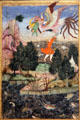 Young Men Carried Off by a mythical Simurgh watercolor from India at Aga Khan Museum. Toronto, ON.