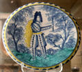 John Churchill, First Duke of Marlborough commemorated on English delftware dish at Gardiner Museum. Toronto, ON.