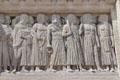 Carving of parade of ancient cultures represented at Royal Ontario Museum. Toronto, ON.
