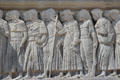 Carving of parade of cultures represented at Royal Ontario Museum. Toronto, ON.