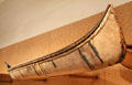 Native birchbark canoe from Rivière St. François, Quebec at Royal Ontario Museum. Toronto, ON.
