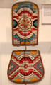 Mi'kmaq porcupine quill chair seat & back panels from Atlantic Canada at Royal Ontario Museum. Toronto, ON.
