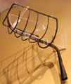 Great Lakes native iron rack for holding jacklighting fire for fishing at Royal Ontario Museum. Toronto, ON.