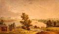 Red River Settlement painting by Paul Kane at Royal Ontario Museum. Toronto, ON.