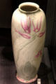 Porcelain vase with pink flowers by Edward Colonna made by Gérard Duraisseix & Abbot of Limoges, France at Royal Ontario Museum. Toronto, ON.