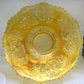 Carnival glass plate by Fenton at Royal Ontario Museum. Toronto, ON.