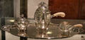 Silver & ivory chocolate service by Georg Jensen of Copenhagen, Denmark at Royal Ontario Museum. Toronto, ON.
