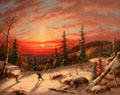 The Trapper's Return painting by Cornelius Krieghoff at Art Gallery of Ontario. Toronto, ON.