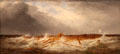 Raft in Danger on the St. Lawrence painting by Cornelius Krieghoff at Art Gallery of Ontario. Toronto, ON.