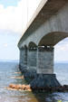 Buttresses against ice & spans of Confederation Bridge to PEI. PE.