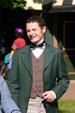 Historical interpreter in 1864 period dress. Charlottetown, PE.