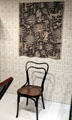 Jungle fabric by Ludwig Heinrich Jungnickel of Austria over Cafémuseum chair by Adolf Loos for Thonet Brothers at Montreal Museum of Fine Arts. Montreal, QC.
