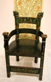 Viking-style armchair by Lars Kinsarvik of Norway at Montreal Museum of Fine Arts. Montreal, QC.
