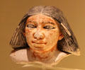Stoneware funerary sculpture from Egypt at Montreal Museum of Fine Arts. Montreal, QC.