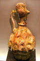 Persian fritware rooter-headed ewer from Kashan, Iran at Montreal Museum of Fine Arts. Montreal, QC.