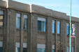Tyndall limestone facade of former CP Rail Regina Union Station. Regina, SK.