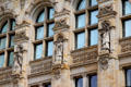 Statues of ecclesiastical figures, Ansea, Adaldag & Adalbert on Hamburg City Hall. Hamburg, Germany.