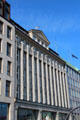 Pillars & statuary on facade of historic building housing Apple Store on Jungfernstieg. Hamburg, Germany.