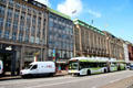 Buildings & traffic along Jungfernstieg. Hamburg, Germany.