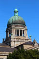 Dome of Hanseatic Higher Regional Court building at Sieveking Platz. Hamburg, Germany.