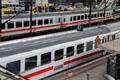 Passenger trains at Central Rail Station. Hamburg, Germany.