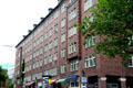 Brick building at Steinstraße & Mohlenhofstraße. Hamburg, Germany.
