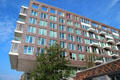 Modern residential building on Dalmannkai in HafenCity. Hamburg, Germany.