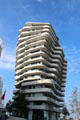 Marco-Polo tower in HafenCity. Hamburg, Germany.
