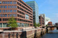 Modern buildings along Brooktorhaven. Hamburg, Germany.
