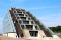 Sightseers climbing to rooftop observation deck at Docklands office building, part of the Altona Cruise Terminal complex. Hamburg, Germany