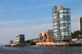 Modern architecture, on the Elbe River, in Altona borough. Hamburg, Germany.