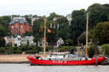 Elbe 3 , built as a light vessel aka lightship, now museum ship providing cruises on the Elbe River at Altona borough. Hamburg, Germany.