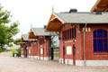 Row of buildings at Emigration Museum BallinStadt. Hamburg, Germany