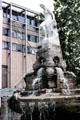 Fairy Tales aka Playhouse fountain by Friedrich Christoph Hausmann, near new Opera House. Frankfurt am Main, Germany.