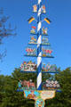 May pole marking German Beer Purity Law at Viktualienmarkt. Munich, Germany.