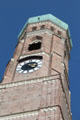 Renaissance dome on octagonal Gothic tower of Frauenkirche. Munich, Germany.
