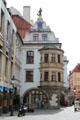 Hofbrauhaus am Platzl beer hall was originally built by Bavarian Duke Maximilian I. Munich, Germany