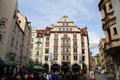 Orlando haus across from Hofbrauhaus. Munich, Germany
