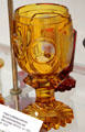 Matte-cut cup with outer amber layer cut away from Bohemia at German Hunting & Fishing Museum. Munich, Germany.