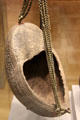 Muslim engraved bettelnut bowl from Iran at Five Continents Museum. Munich, Germany.