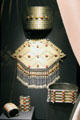 Turkmenistan / Turkoman Tekke tribal jewelry pieces for neck, breast, arms at Five Continents Museum. Munich, Germany.