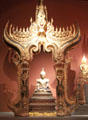 Buddha & framing wall from Myanmar at Five Continents Museum. Munich, Germany.
