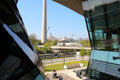 View from BMW World to nearby Olympic stadium. Munich, Germany.