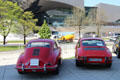 Antique Porches outside BMW Museum. Munich, Germany.