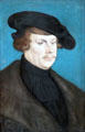Portrait of young Patrician by Lucas Cranach the Elder at Berlin Gemaldegalerie. Berlin, Germany.