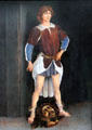 David with head of Goliath painting by Antonio del Pollaiuolo at Berlin Gemaldegalerie. Berlin, Germany.
