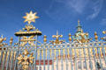 Detail of gilded fence at Charlottenberg Palace. Berlin, Germany.